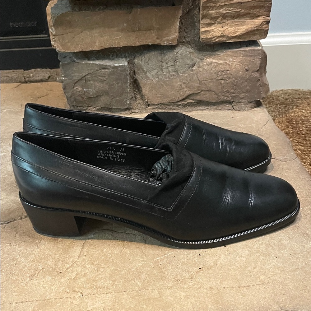 Massimo Black Leather Madison’s Size 8.5b